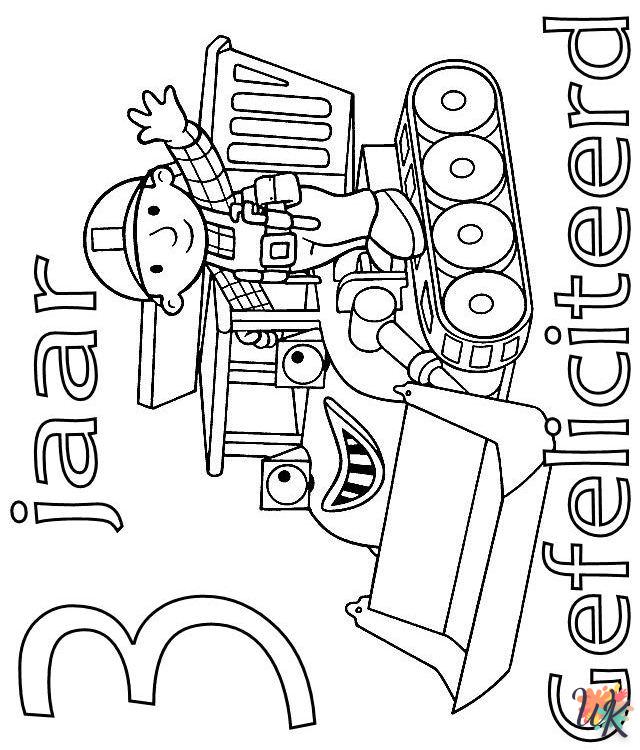 coloriage Bob The Builder  à numéro adulte en ligne gratuit