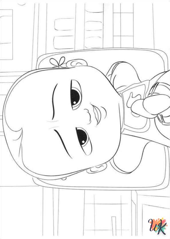 coloriage Boss baby  à imprimer pour enfant de 6 ans