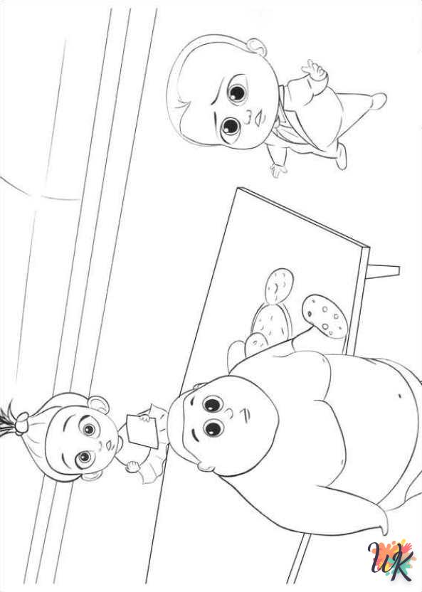 coloriage Boss baby  à imprimer a4