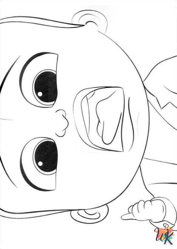 coloriage Boss baby  et découpage à imprimer