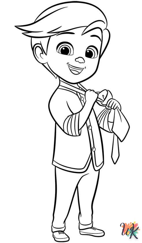 coloriage Boss baby  pour lutter contre le stress