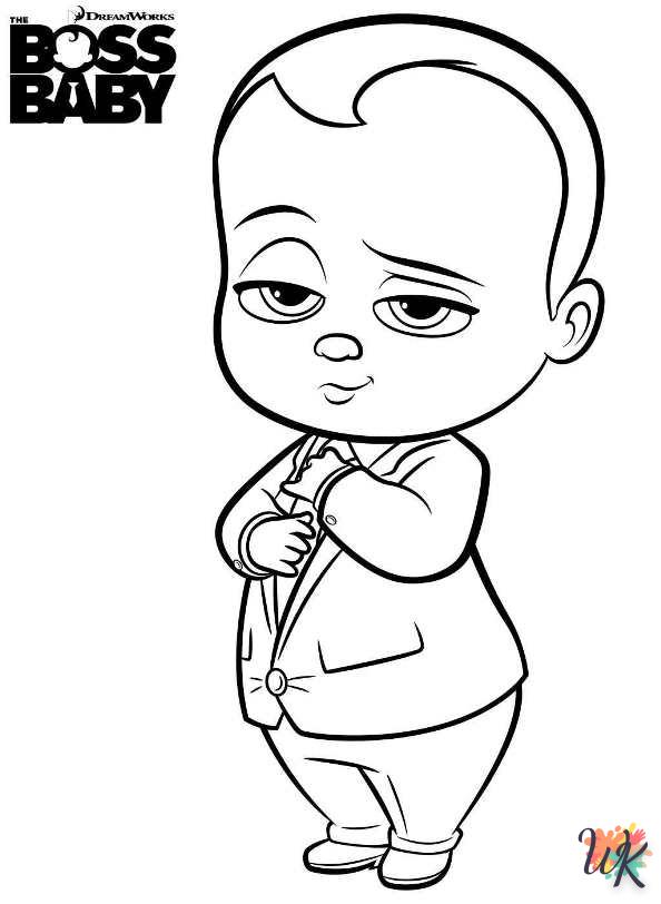 coloriage Boss baby  enfant 8 ans a imprimer