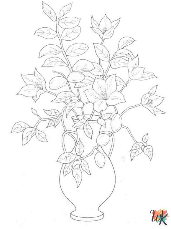 coloriage bouquet  et dessin a imprimer