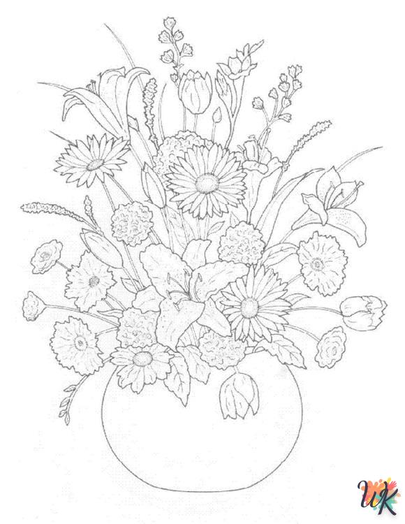 coloriage bouquet  et apprentissage