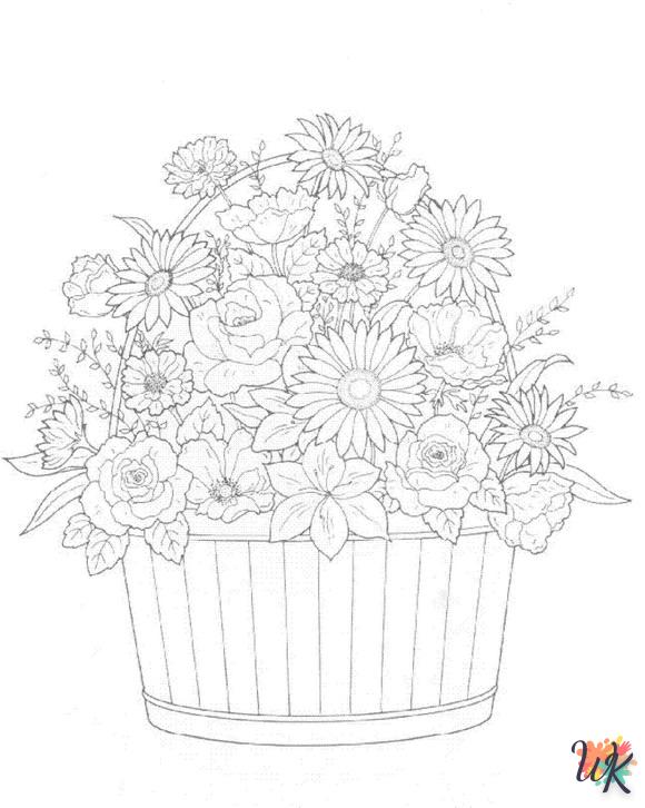 coloriage bouquet  enfant 7 ans a imprimer