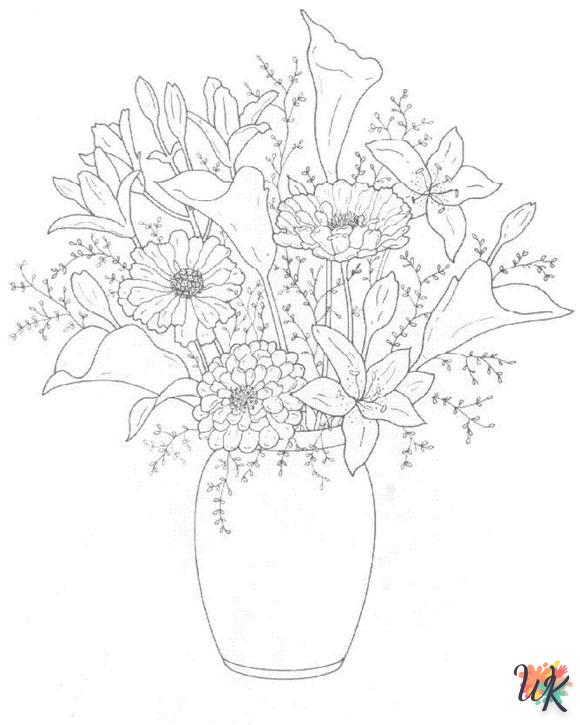 coloriage bouquet  à imprimer a4