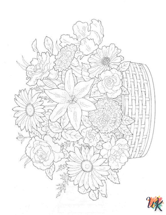 coloriage bouquet  pour enfant de 10 ans