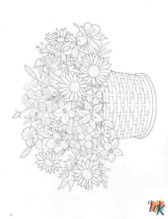 coloriage bouquet  a imprimer enfant 6 ans