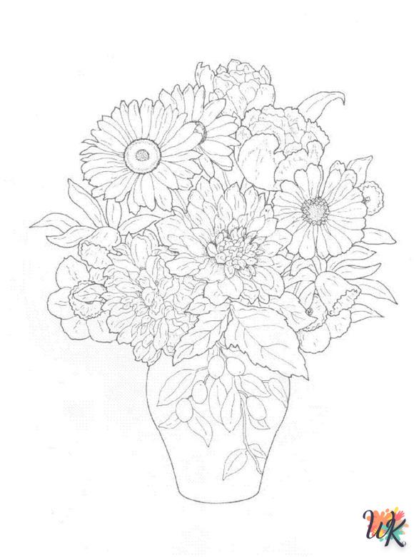 coloriage bouquet  pour bebe a imprimer