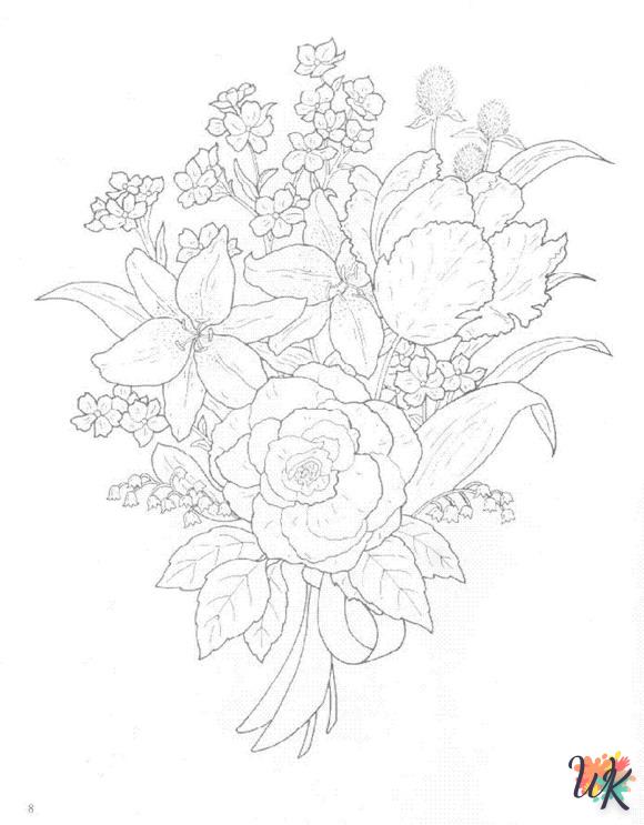 coloriage bouquet  7 ans en ligne gratuit à imprimer