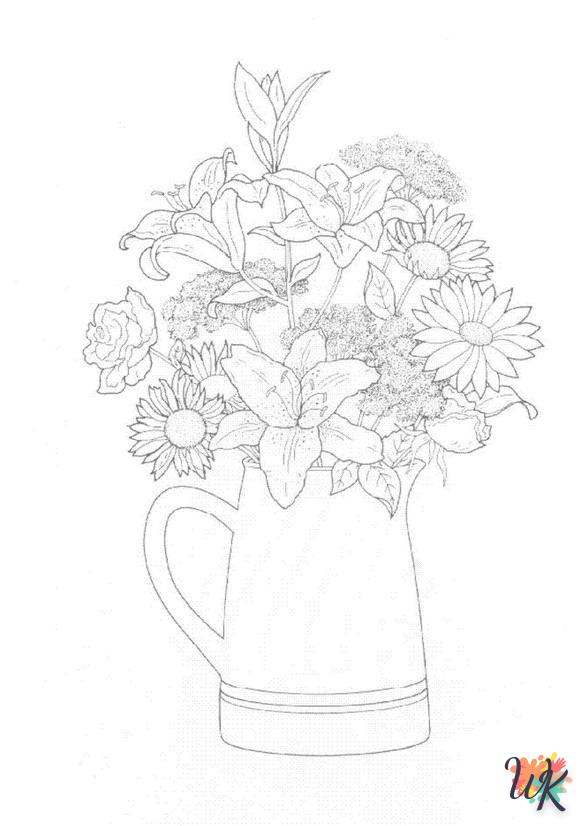 coloriage bouquet  pour lutter contre le stress