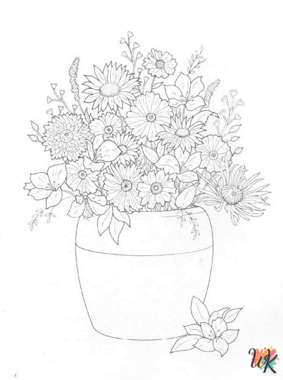 coloriage bouquet  a dessiner en ligne