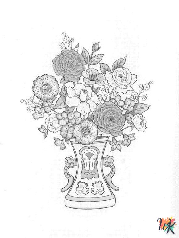 coloriage bouquet  à imprimer gratuit