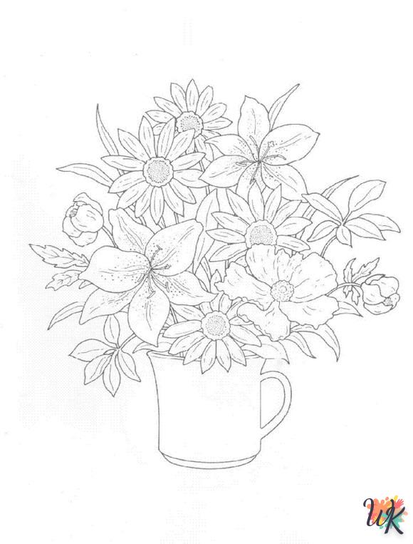 coloriage bouquet  educatif pour enfant