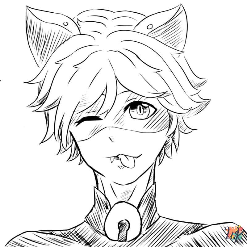 coloriage Cat Noir  à imprimer pour enfant de 8 ans 2