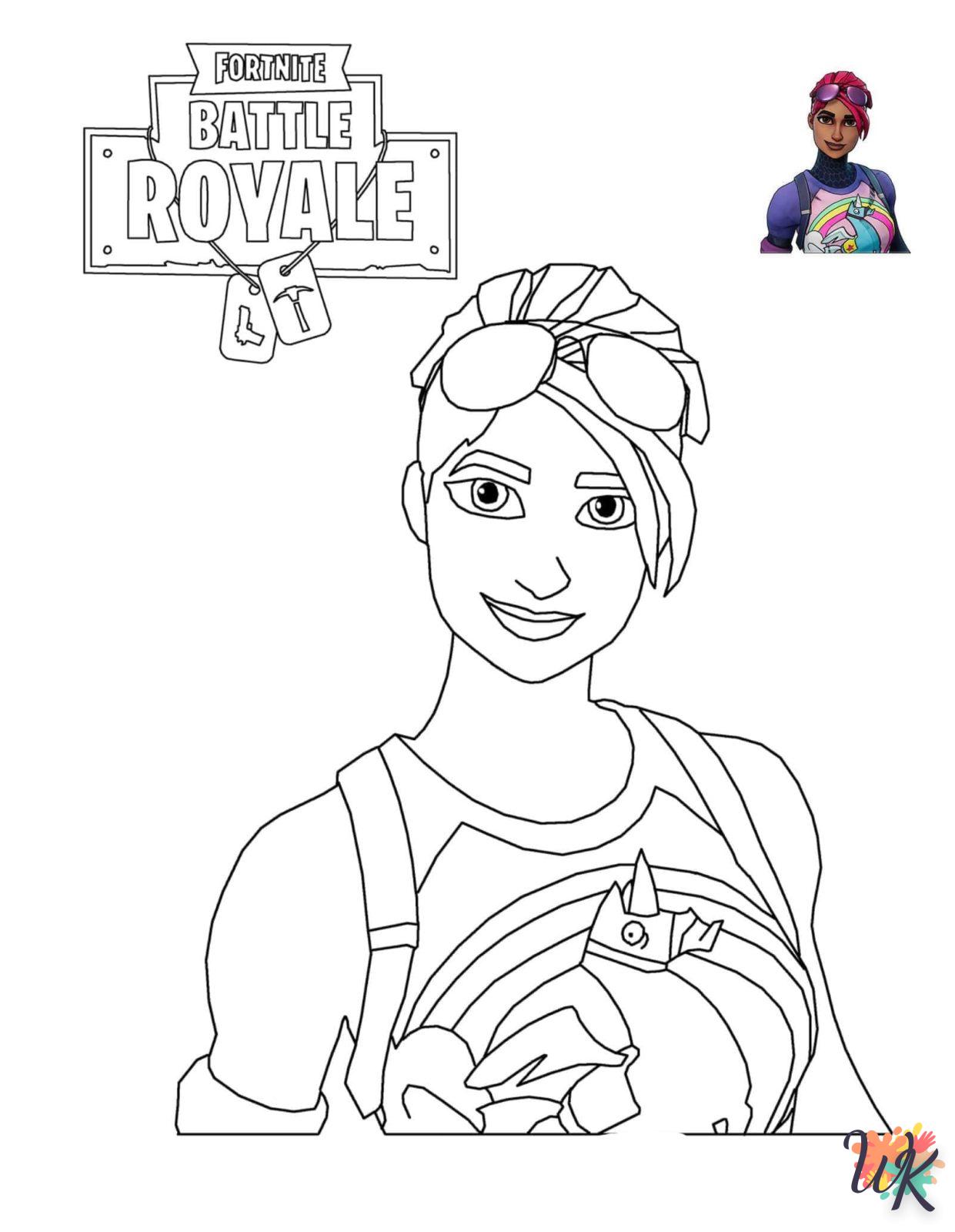 coloring Fortnite  for children to print