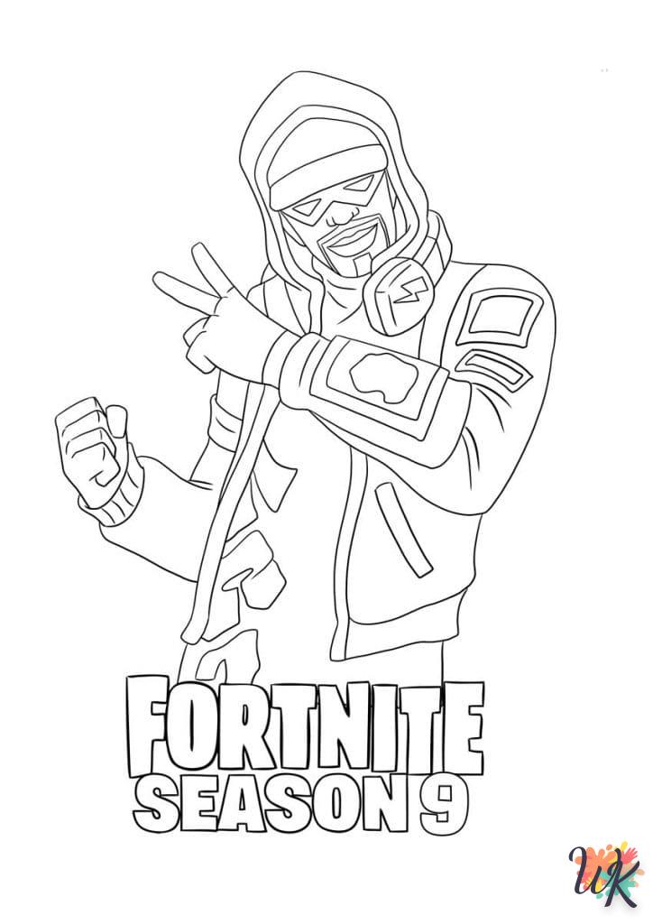 coloring Fortnite  to print for 4 year old child