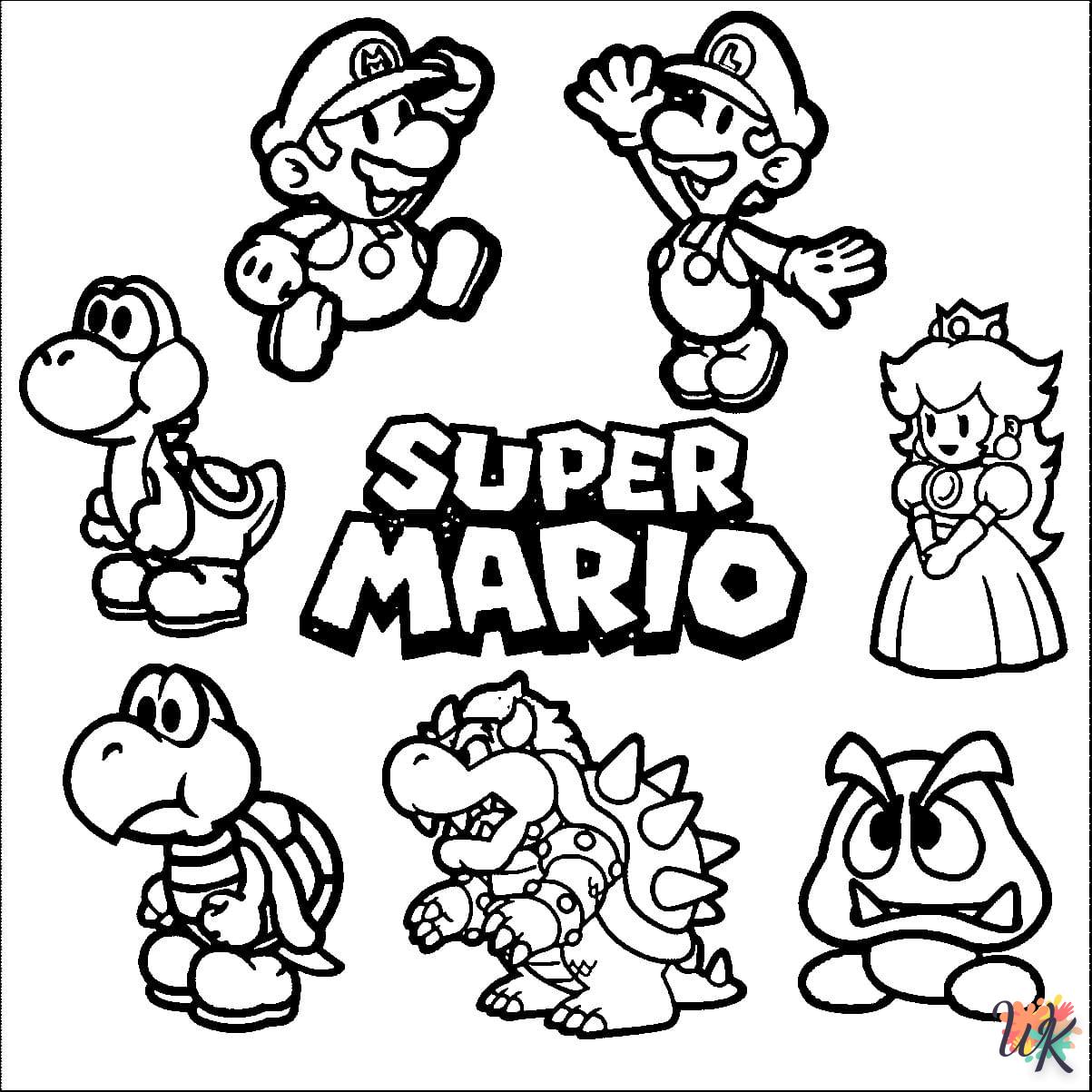 coloriage Super Mario  enfant a imprimer