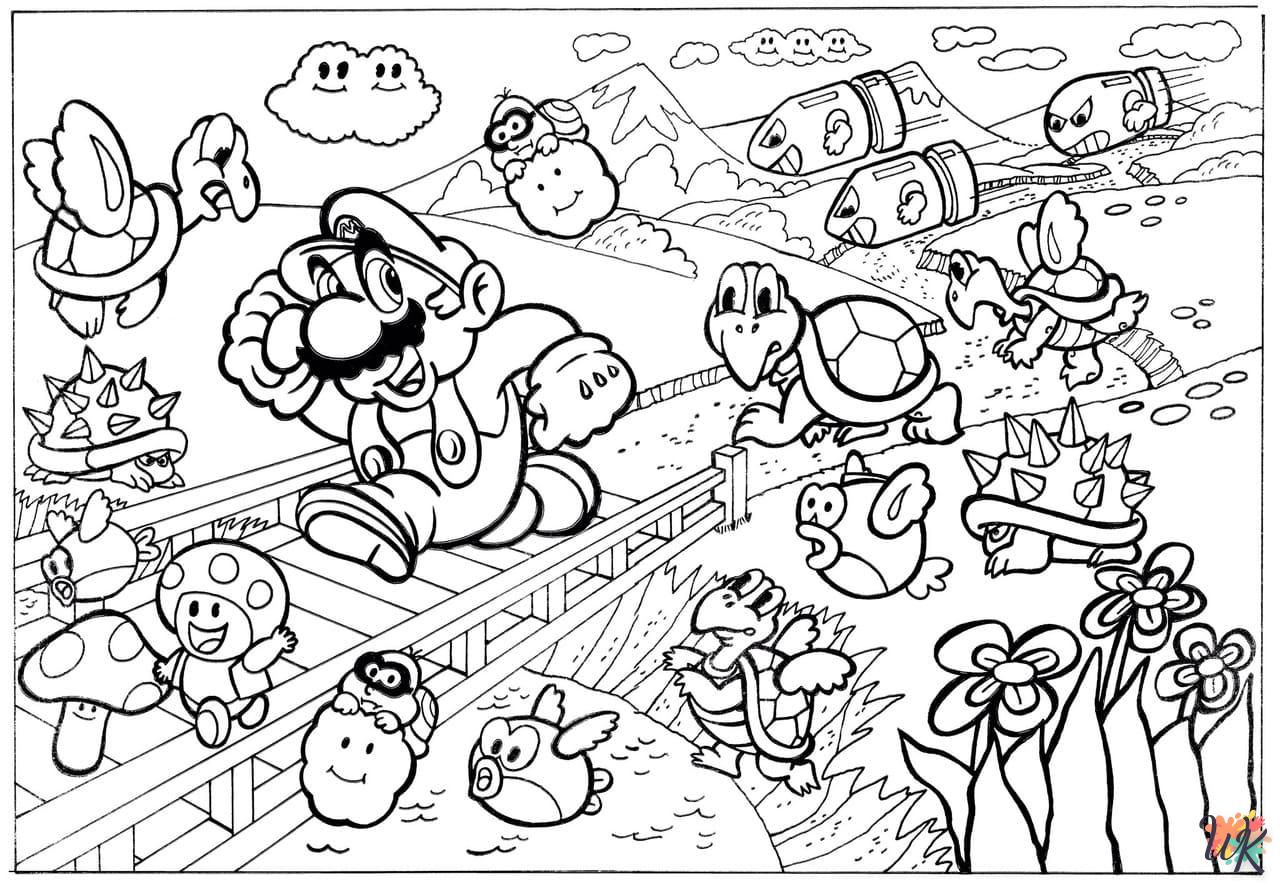 coloriage Super Mario  magique à faire en ligne