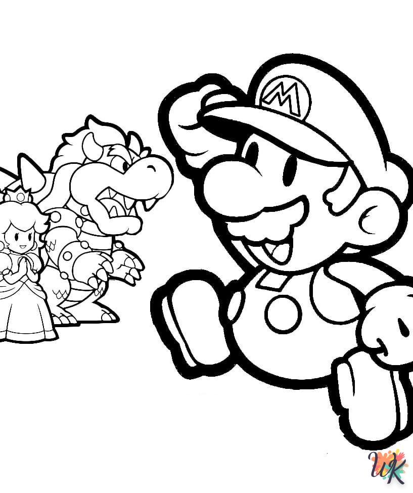 coloriage Super Mario  automne en ligne gratuit à imprimer