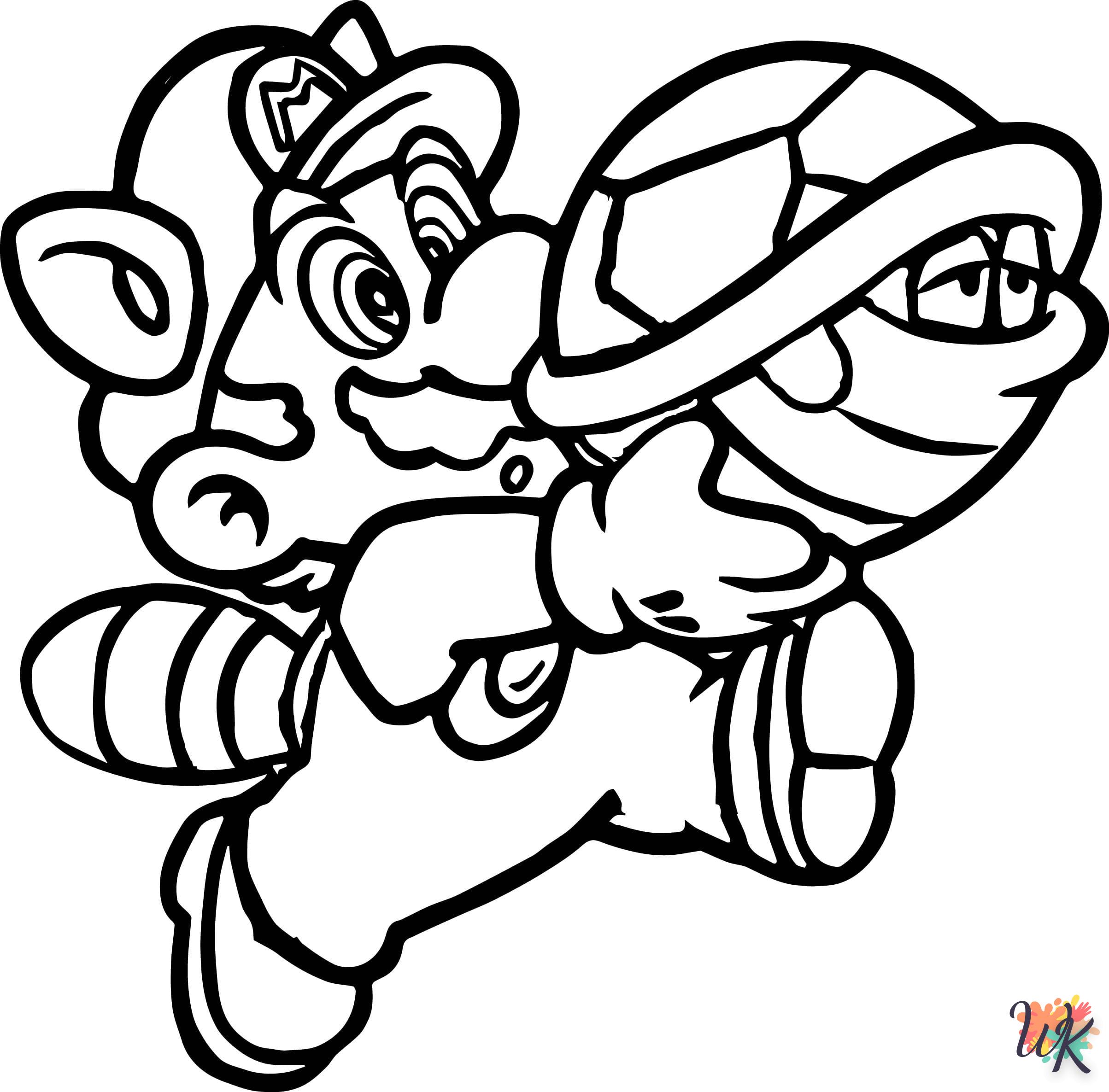 coloriage Super Mario  enfant 5 ans à imprimer
