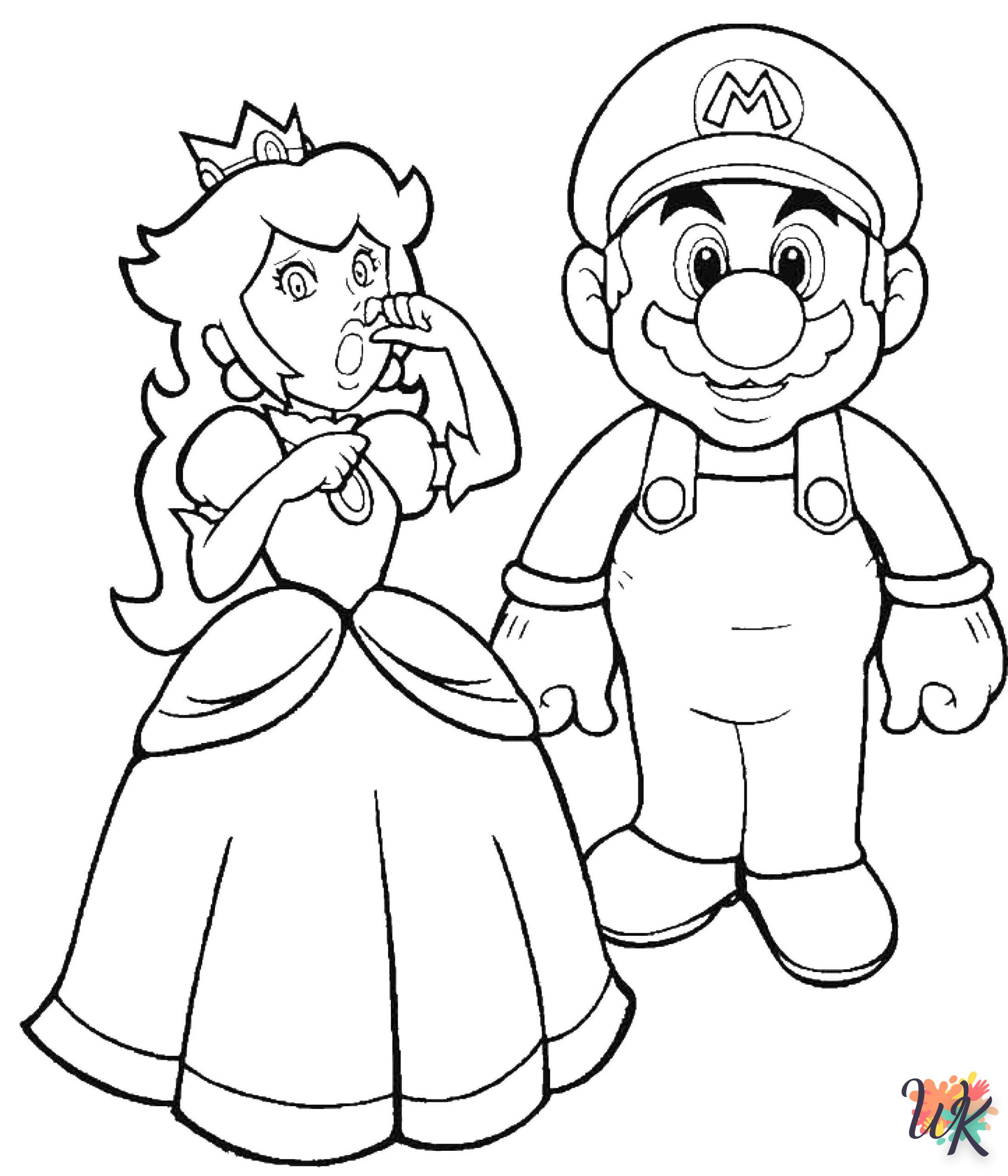coloriage Super Mario  pour enfant de 4 ans