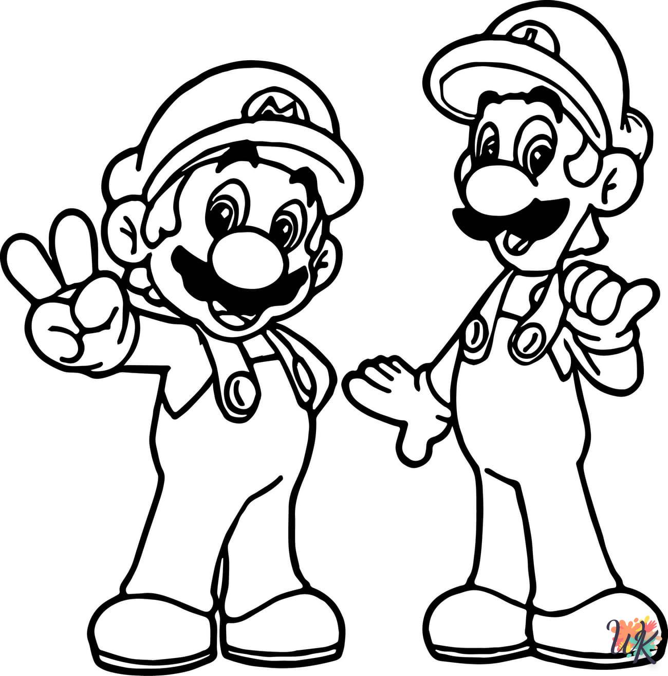 coloriage Super Mario  bebe animaux a imprimer gratuit 1