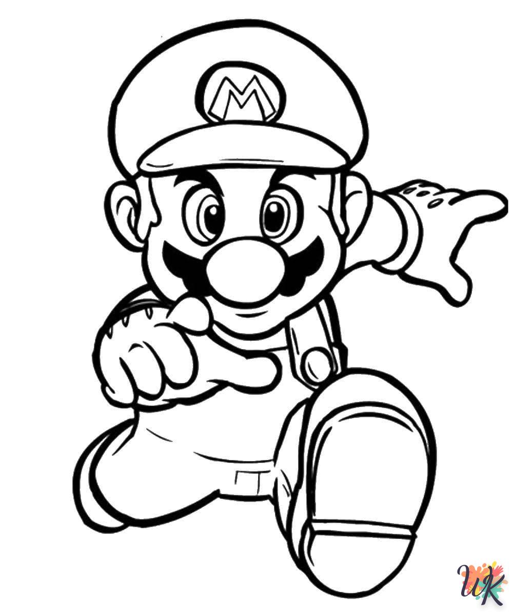 coloriage Super Mario  à imprimer pour enfant de 2 ans