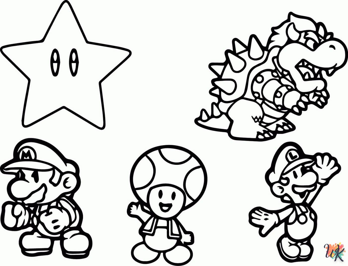 coloriage Super Mario  7 ans en ligne gratuit à imprimer