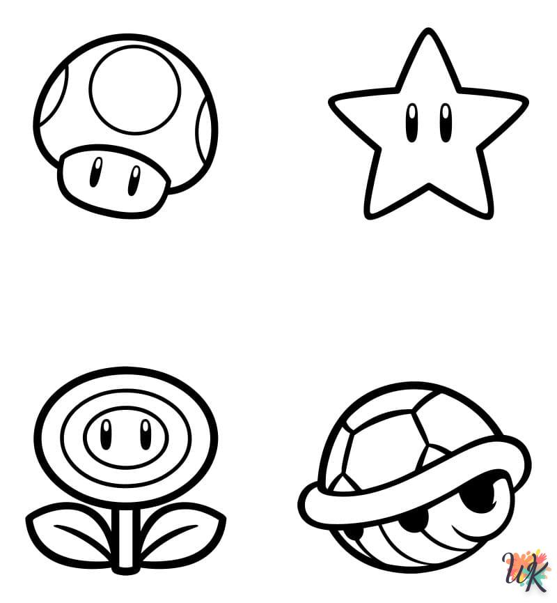 coloriage Super Mario  à imprimer pour enfant de 4 ans 1
