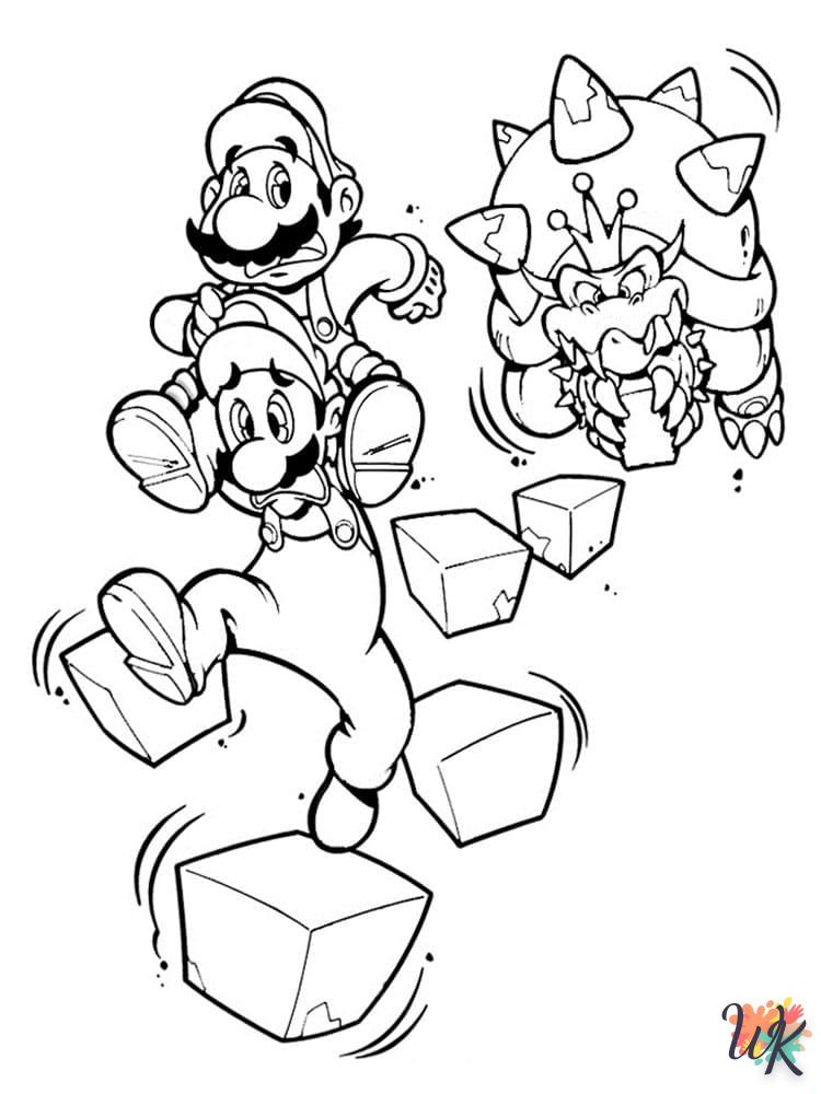 coloriage Super Mario  à imprimer pdf 1