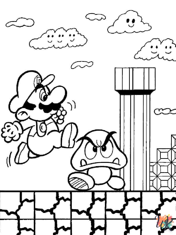 coloriage Super Mario  licorne en ligne gratuit à imprimer 1