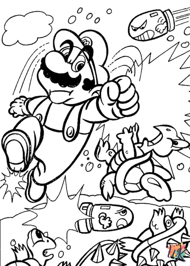 coloriage Super Mario  pour enfants a imprimer