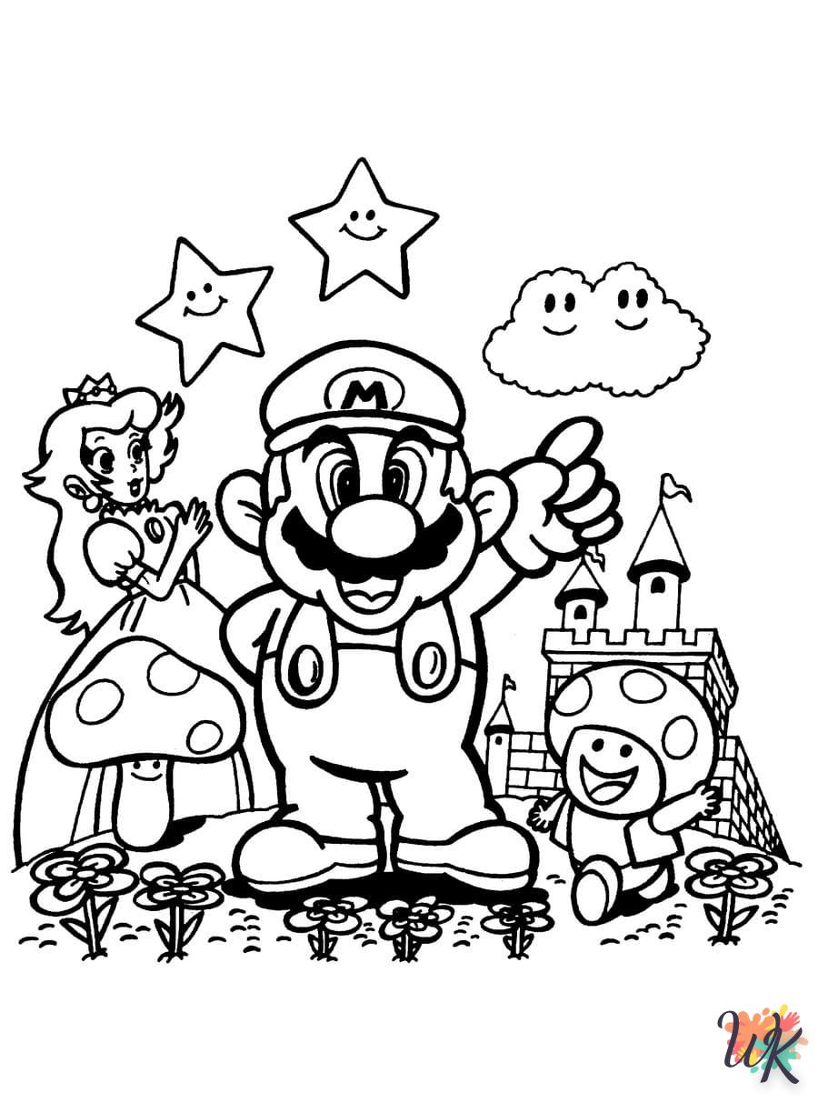 coloriage Super Mario  a imprimer enfant 6 ans