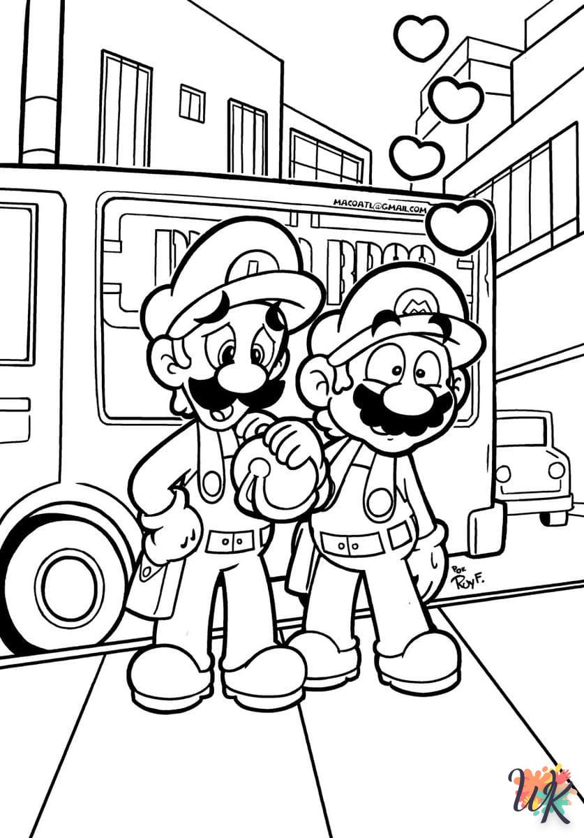 coloriage Super Mario  pour bebe a imprimer 1