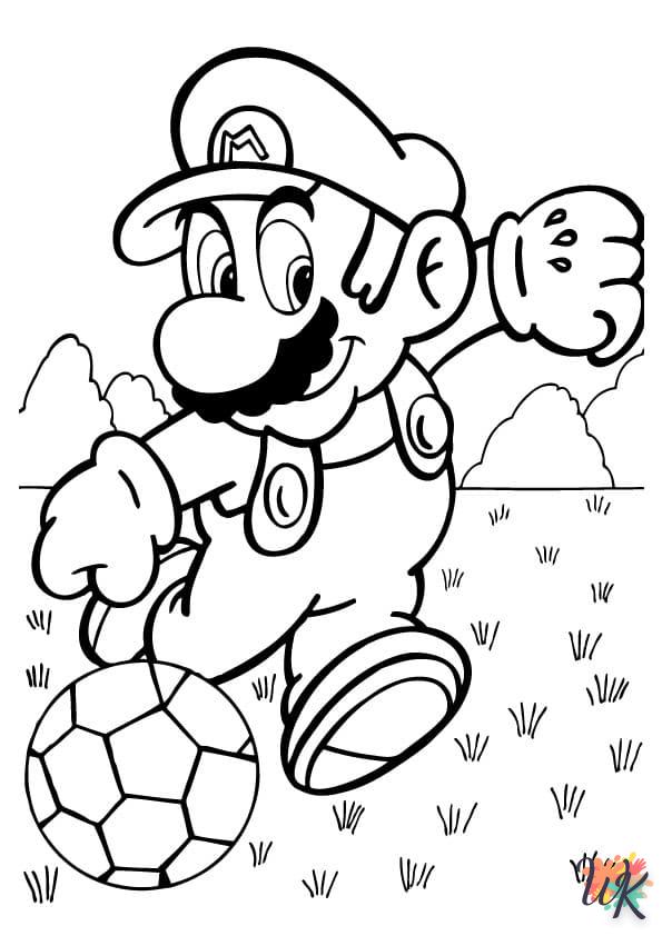 coloriage Super Mario  à imprimer pour enfant de 4 ans