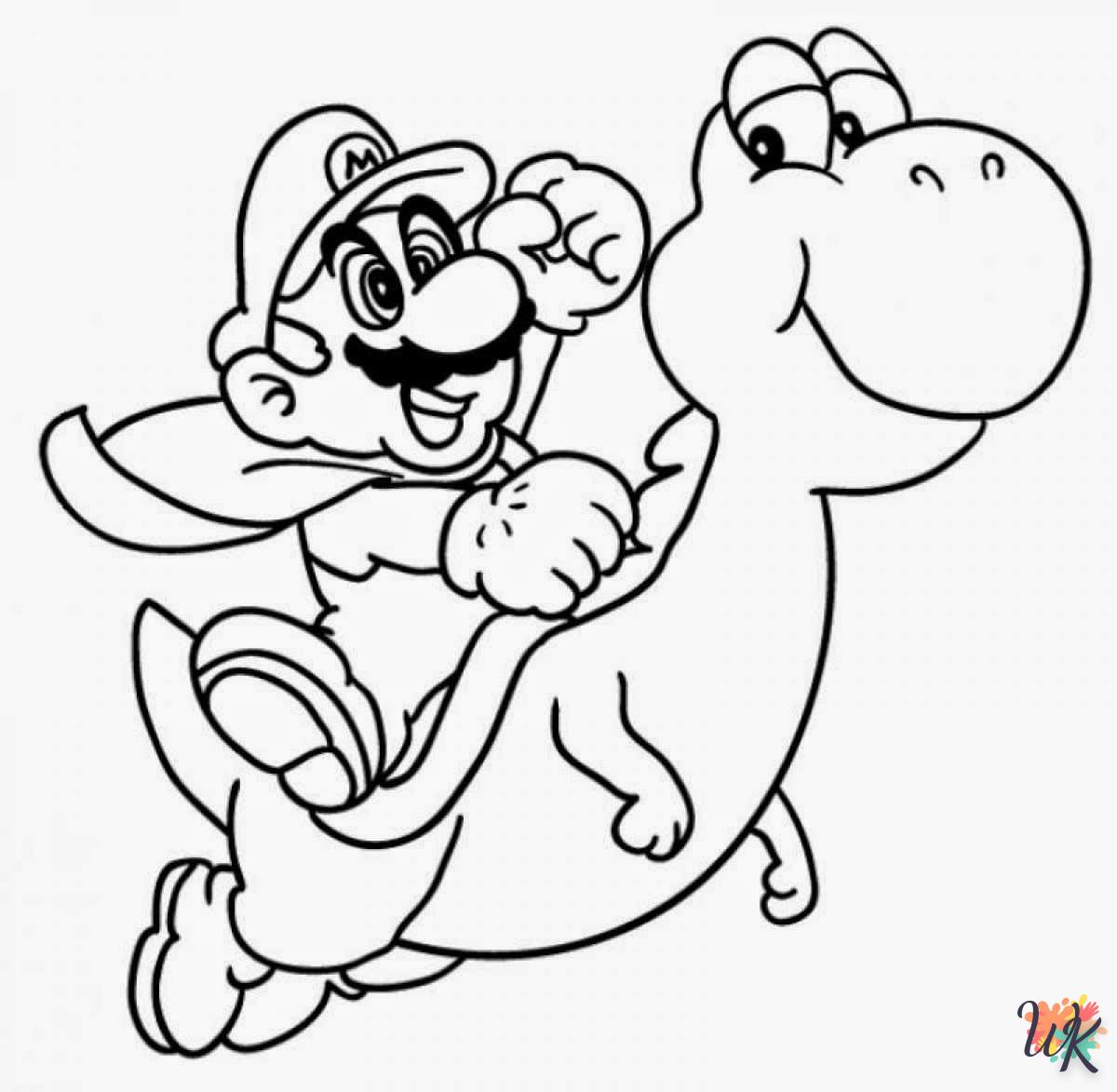 coloriage Super Mario  automne en ligne gratuit à imprimer 1