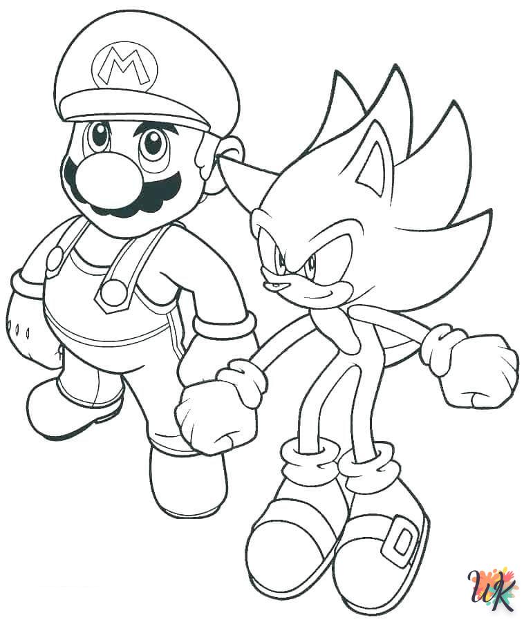 coloriage Super Mario  à imprimer pour enfant de 12 ans