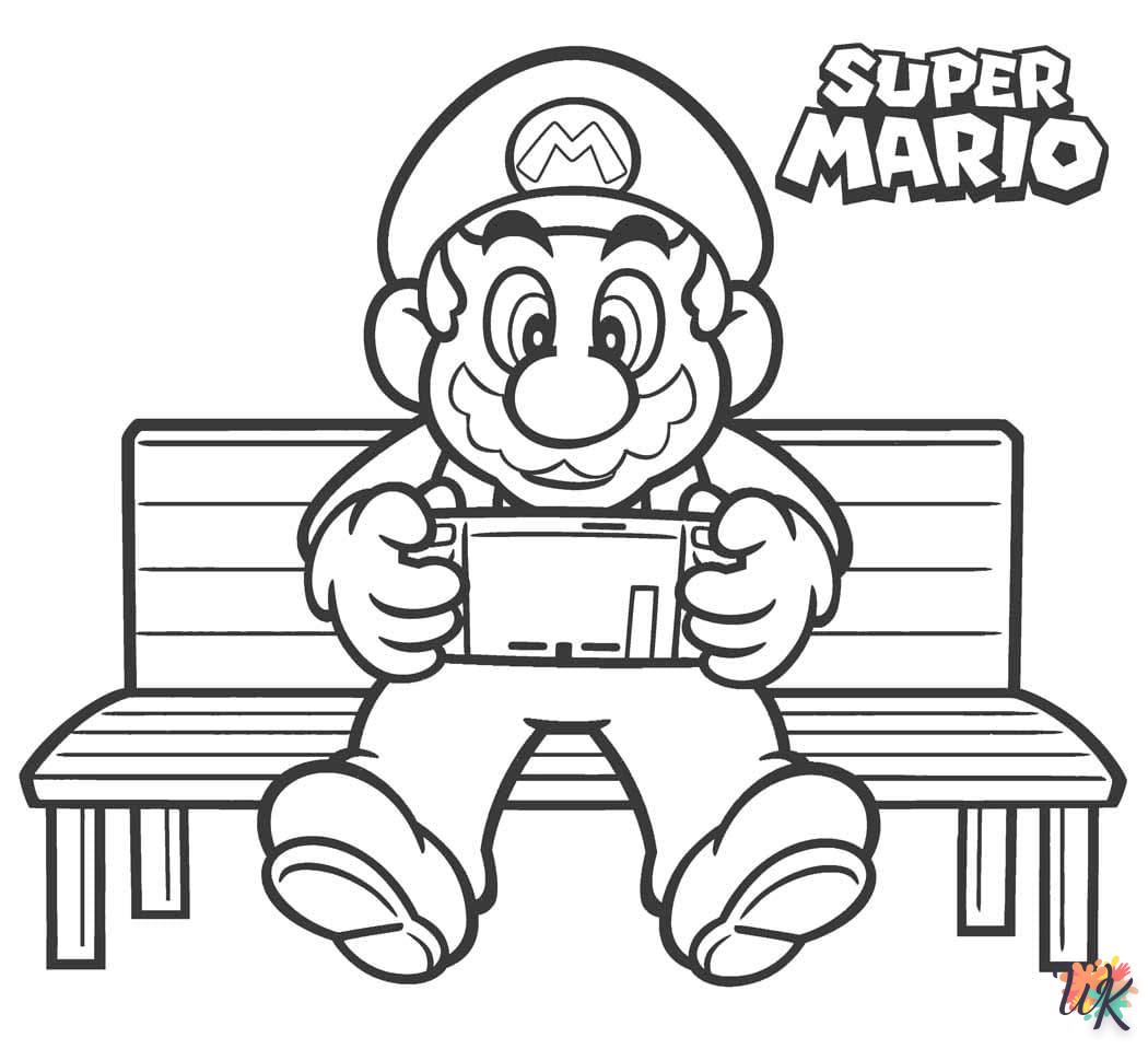 imprimer coloriage Super Mario  gratuit 1