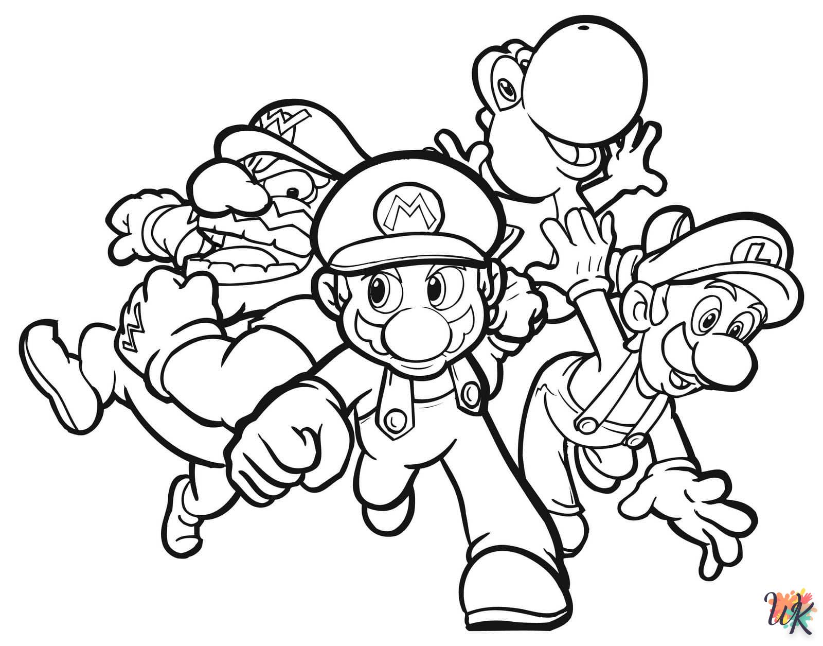 coloriage Super Mario  et decoupage 1