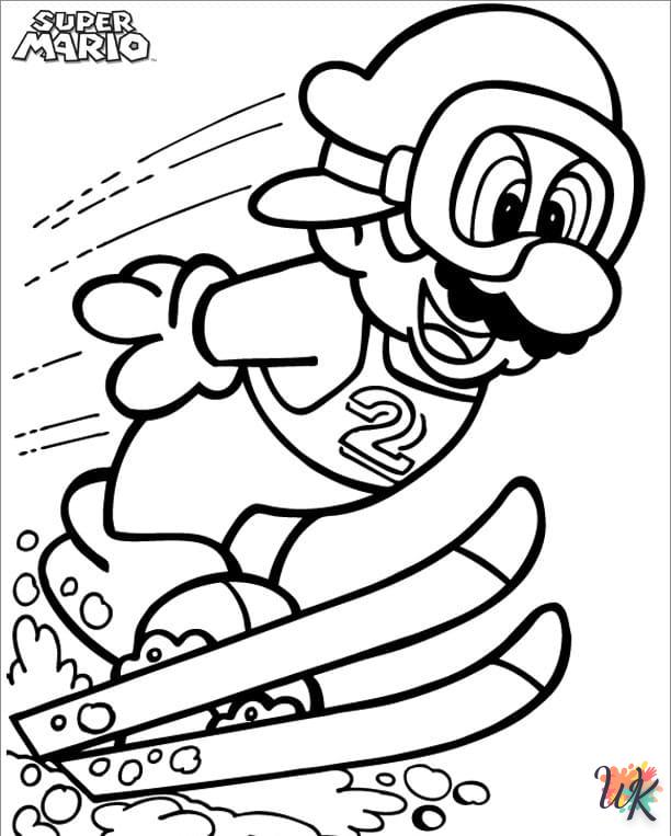 coloriage Super Mario  a imprimer gratuitement