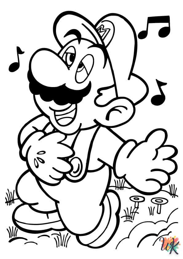 coloriage Super Mario  gratuit à imprimer