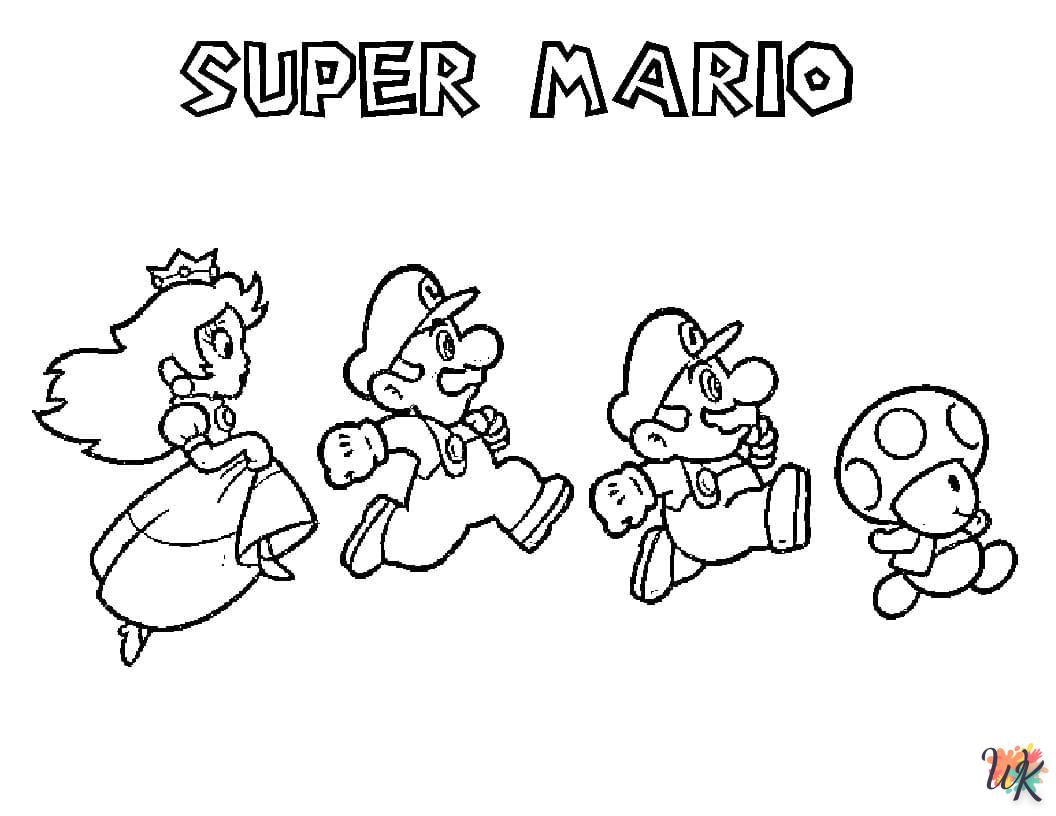 coloriage Super Mario  et decoupage a imprimer gratuit