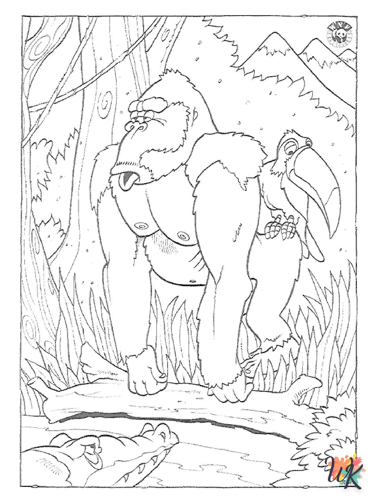 coloriage Gorilla  enfant a imprimer