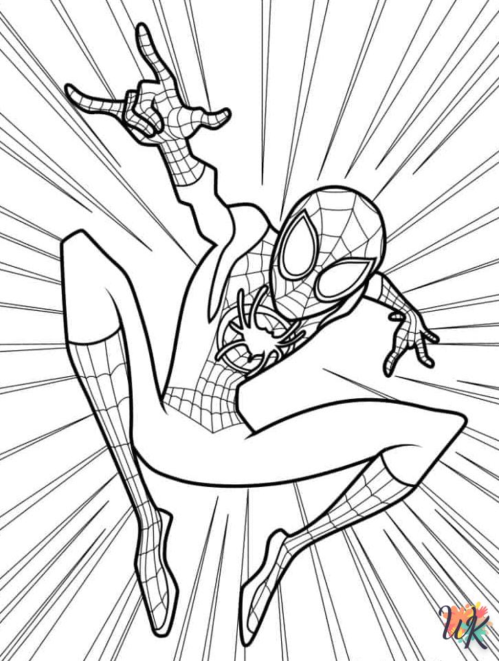 coloriage Spider Verse  pour enfant de 3 ans