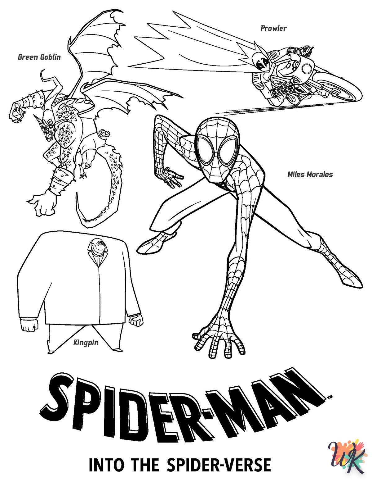 coloriage Spider Verse  à imprimer pour enfant de 7 ans 1
