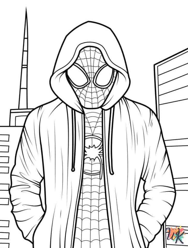 coloriage Spider Verse  enfant 3 ans a imprimer