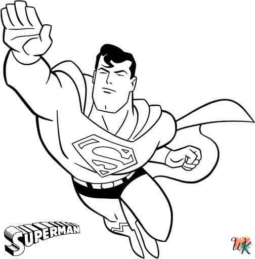 coloriage Superman  en ligne maternelle 1