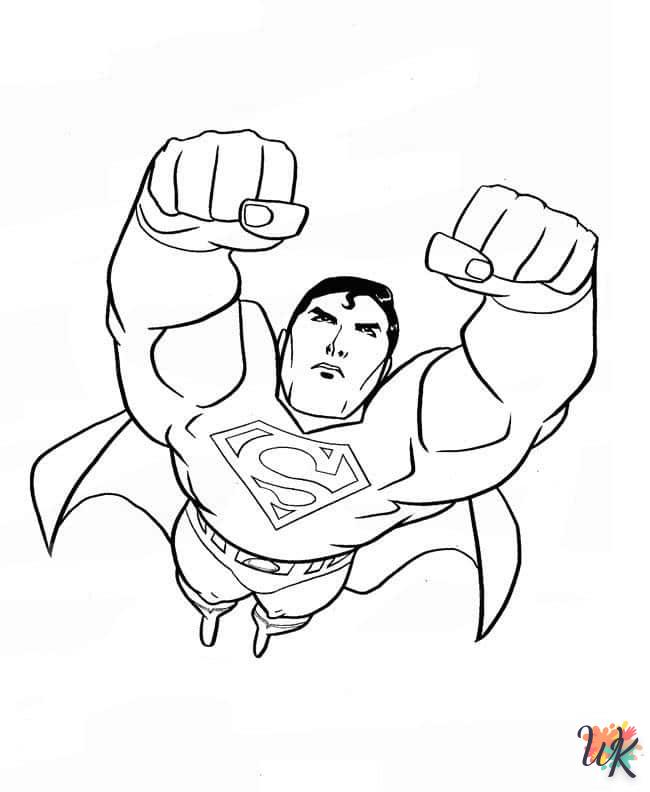 coloriage Superman  7 ans en ligne gratuit à imprimer