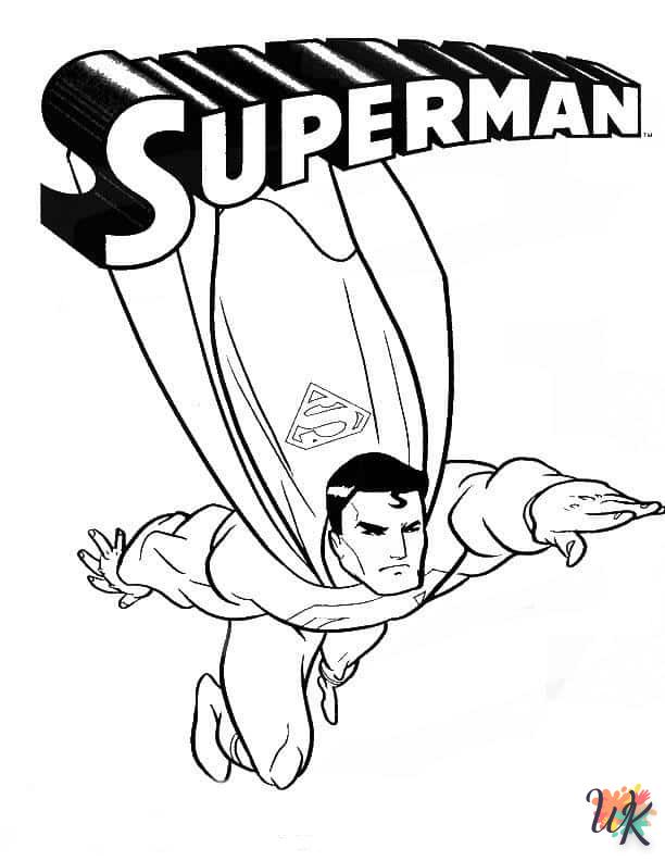 coloriage Superman  et découpage à imprimer